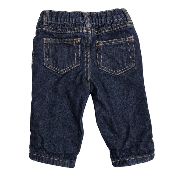 NWOT Carter’s Baby Boy Flannel Lined Denim Jeans - Picture 6 of 10